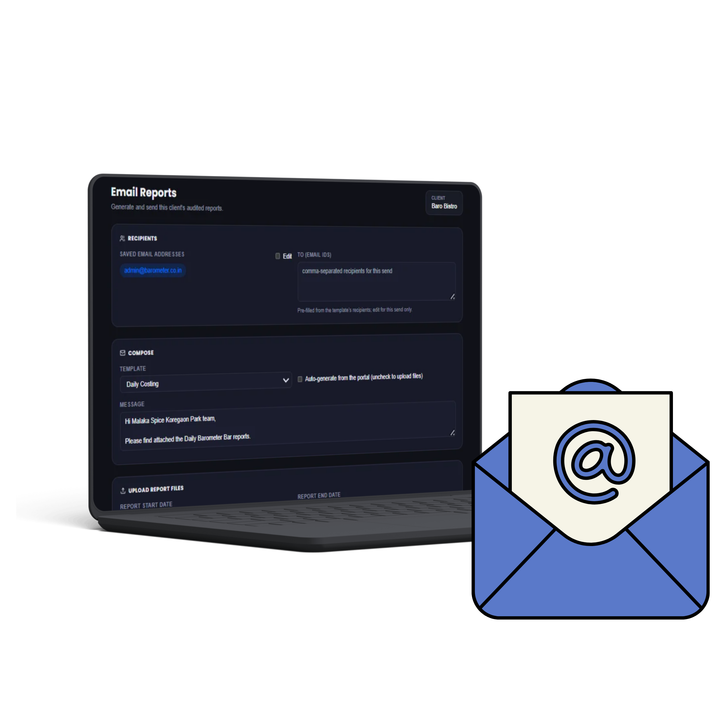 Scheduled email reports