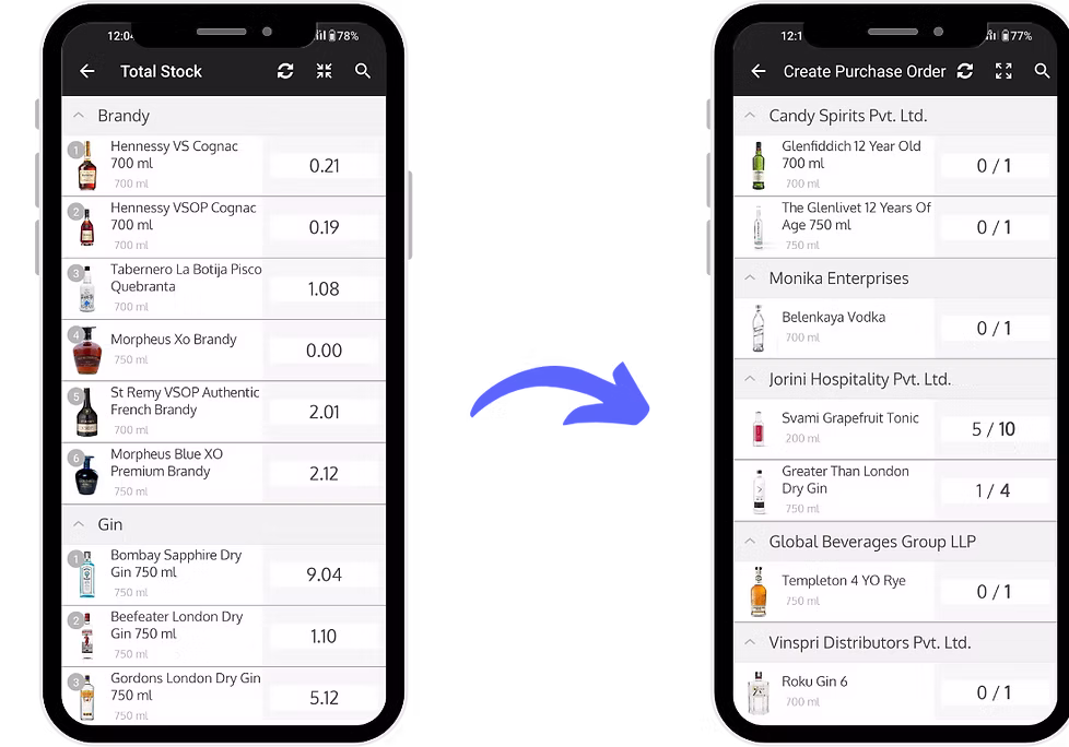 Stock reorder: Barometer Bar