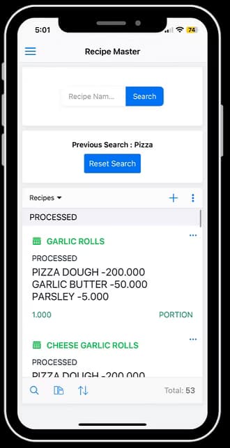Barometer inventory management software on mobile